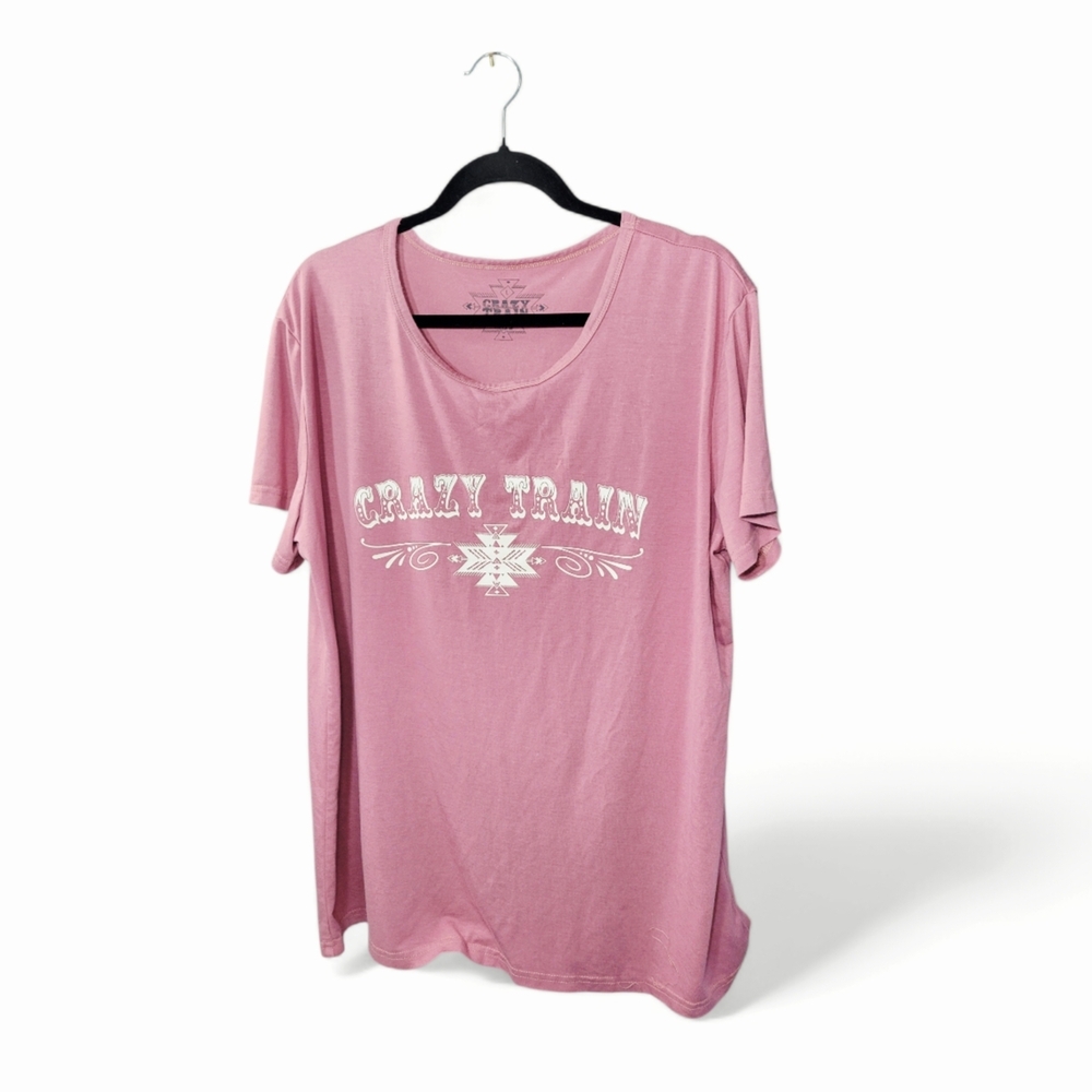 Crazy Train Mauve Graphic T-Shirt